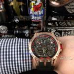 Perfect Replica Roger Dubuis Excalibur 46mm Watches Rose Gold Red Inner